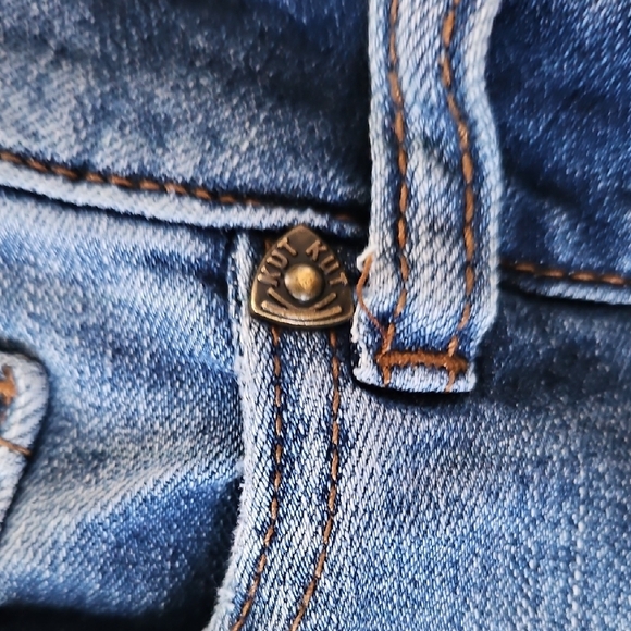 Kut from the Kloth Distressed Blue Ankle Jeans - Picture 5 of 13